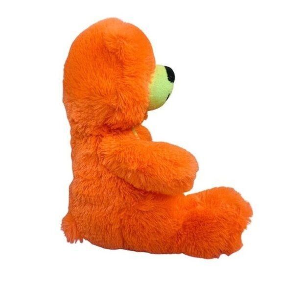 Fiesta Great Wolf Lodge Plush Neon Orange Teddy Bear Stuffed Animal Toy 15” - Picture 3 of 5